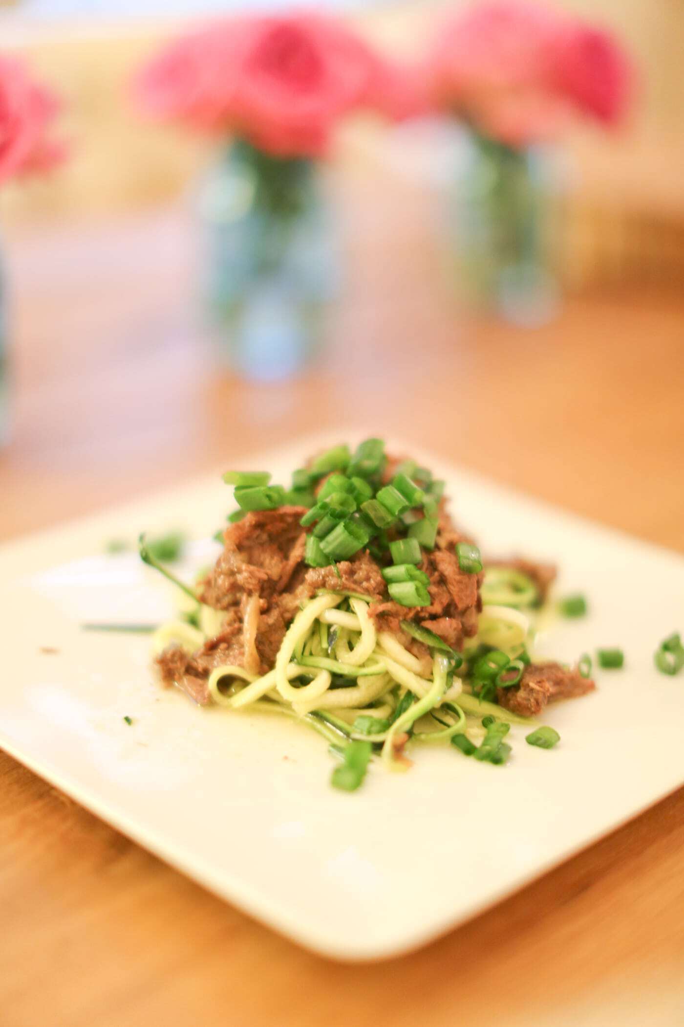 ribs and cucumber noodles