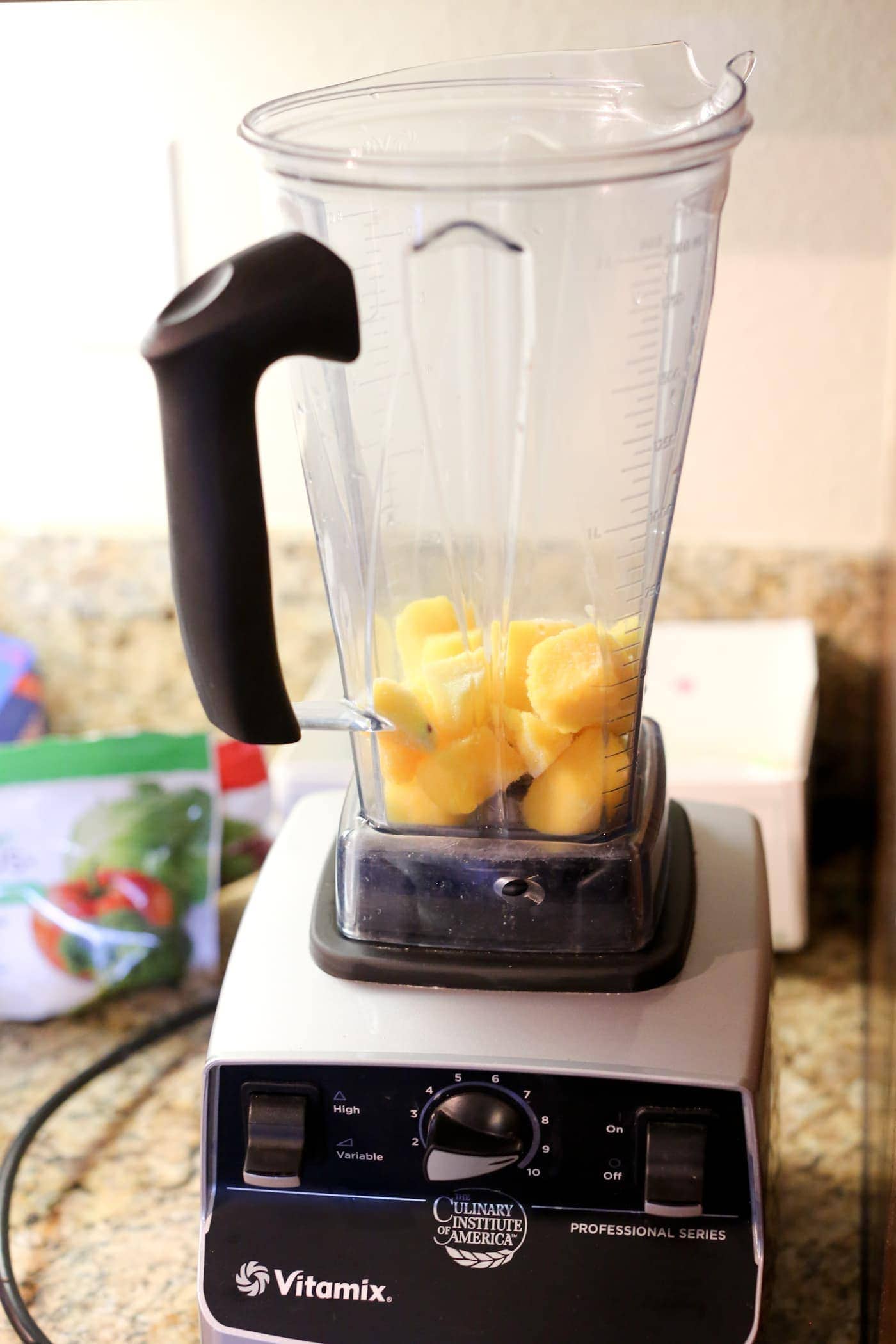 fruit in a blender