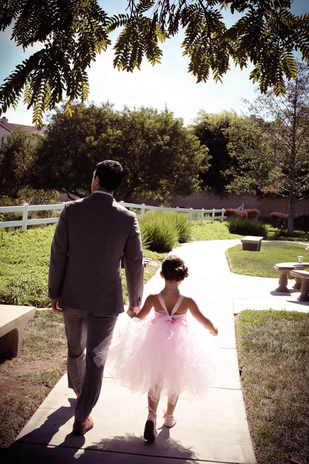 daddy daughter walking