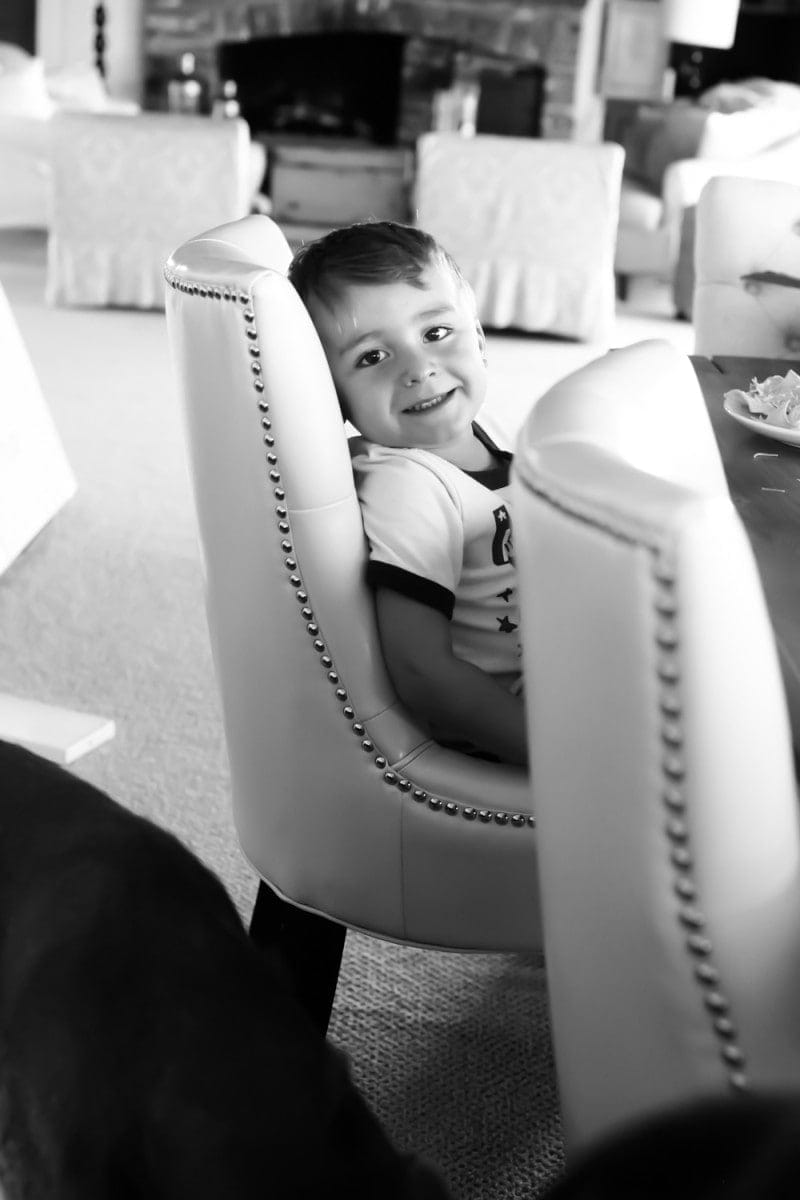 boy sitting in chair