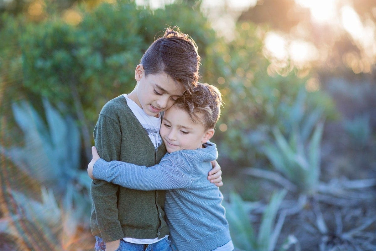 brothers hugging