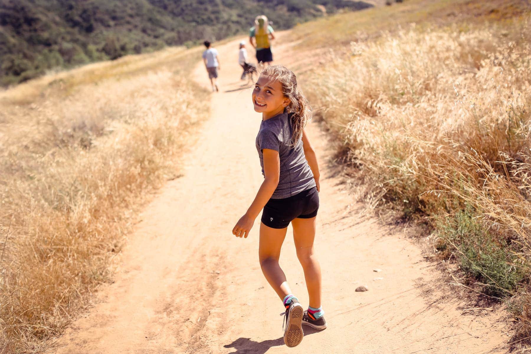 kids hiking