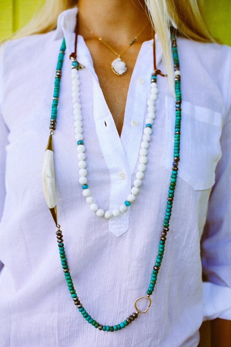 woman with necklaces