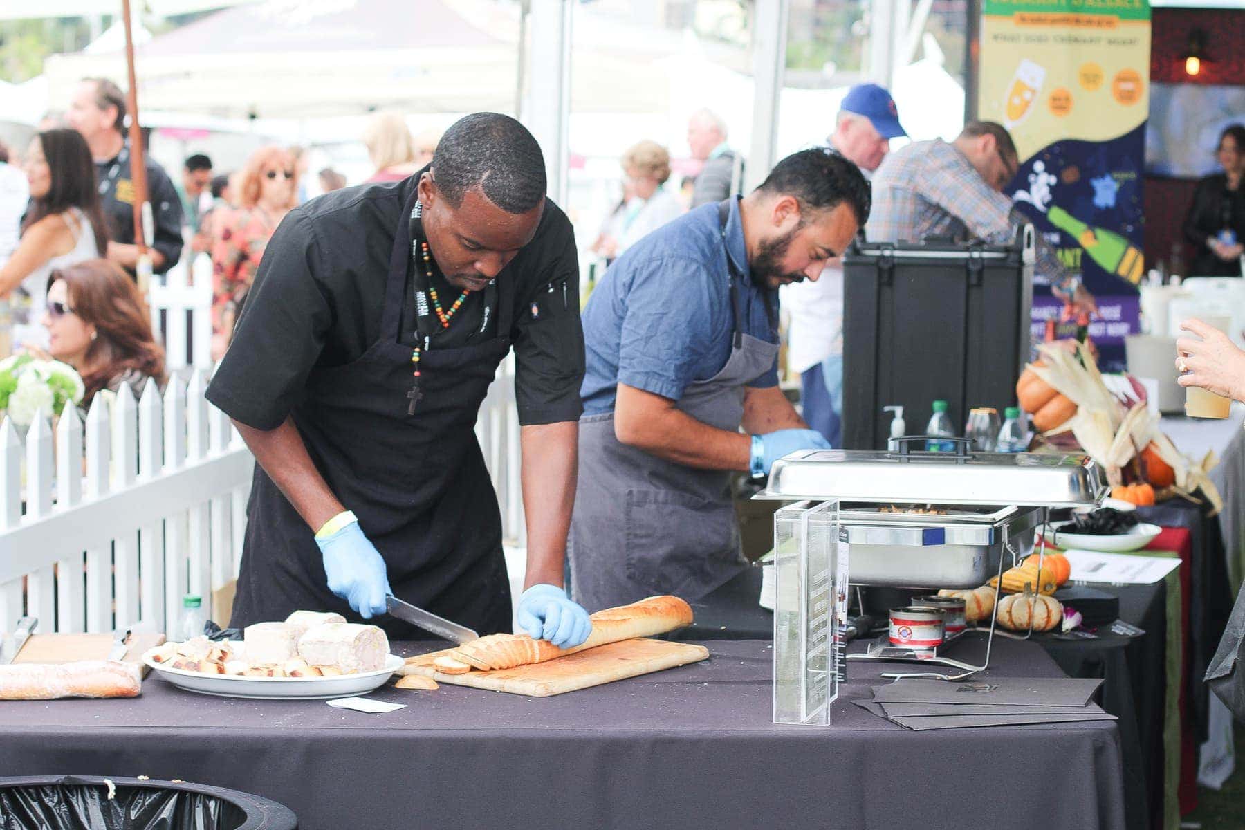 chefs cooking outdoors