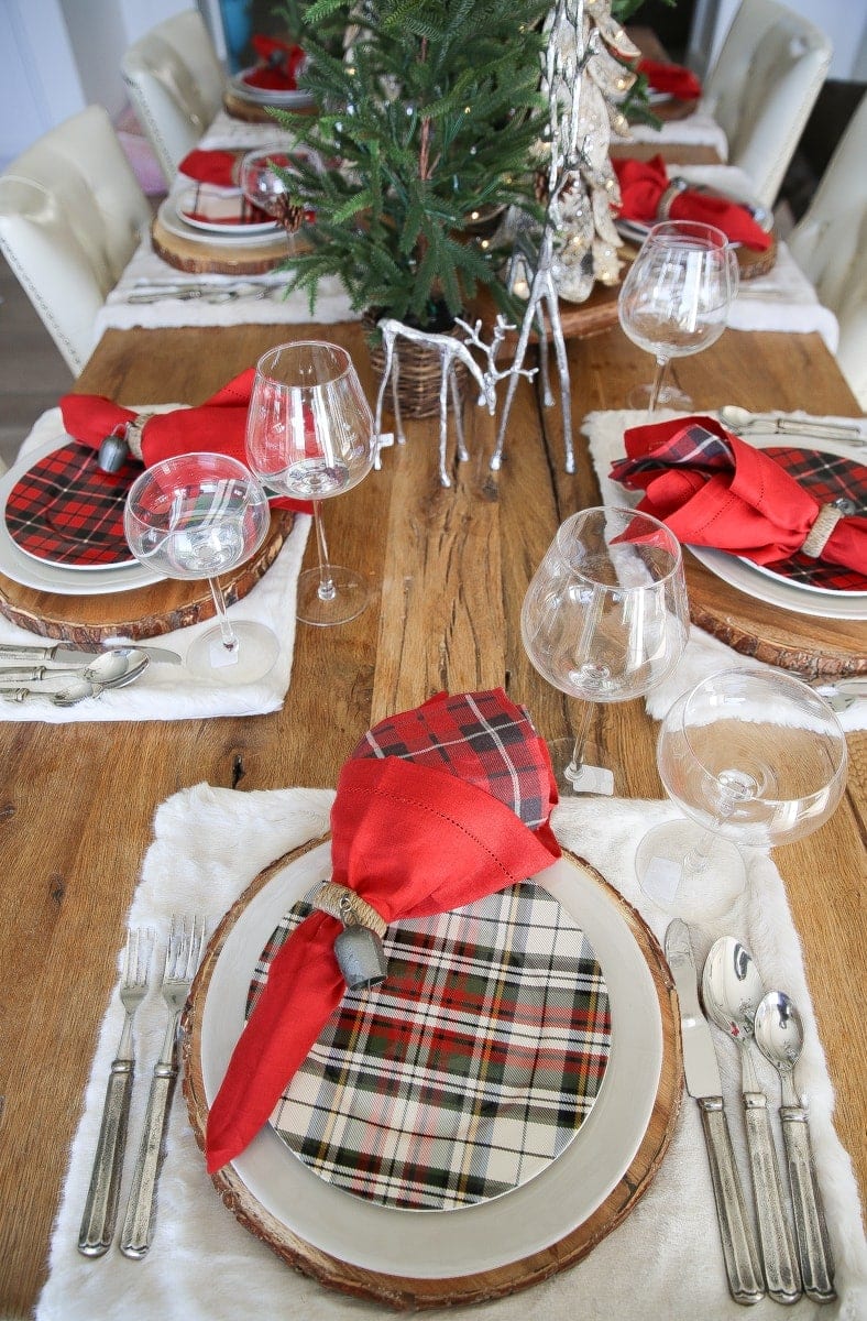 christmas table setting