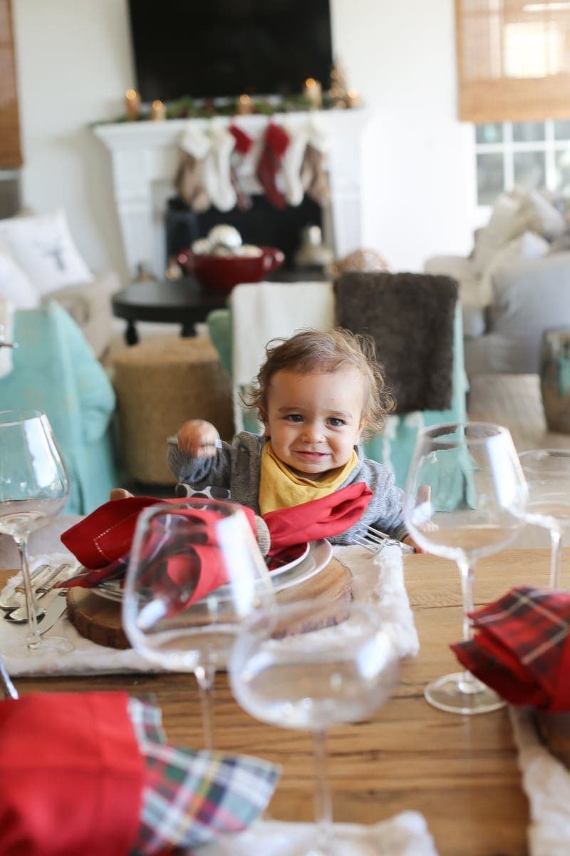 baby at table