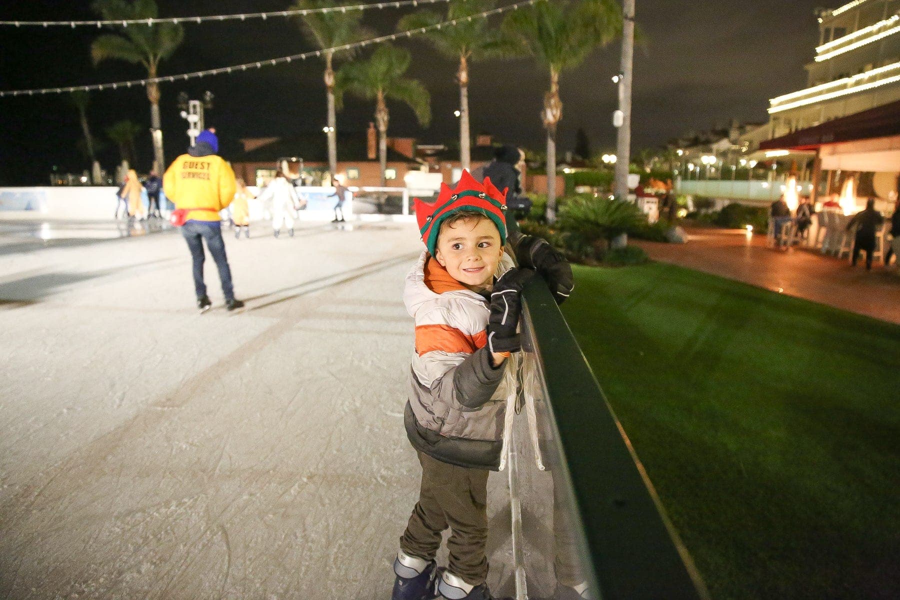 boy ice skating