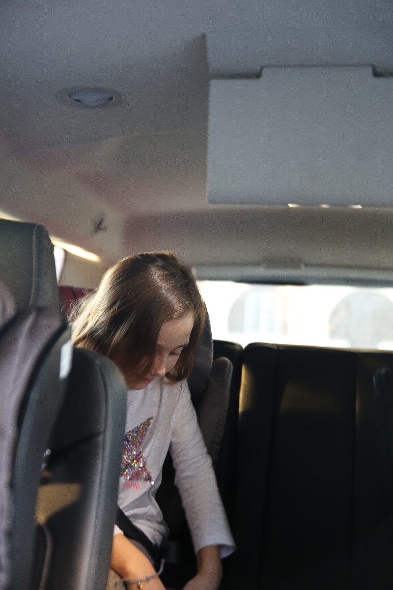 girl in carseat