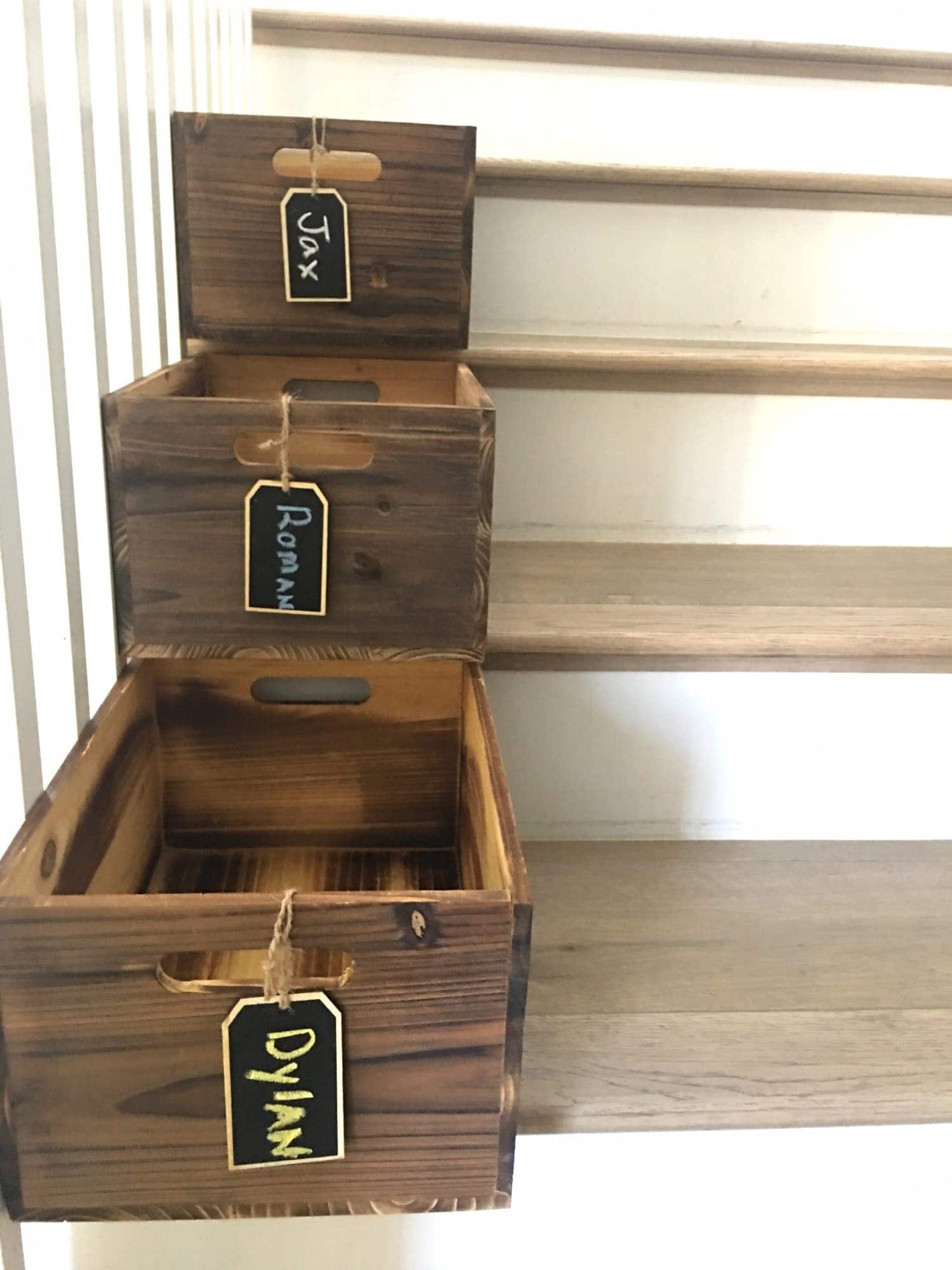 stair bins 