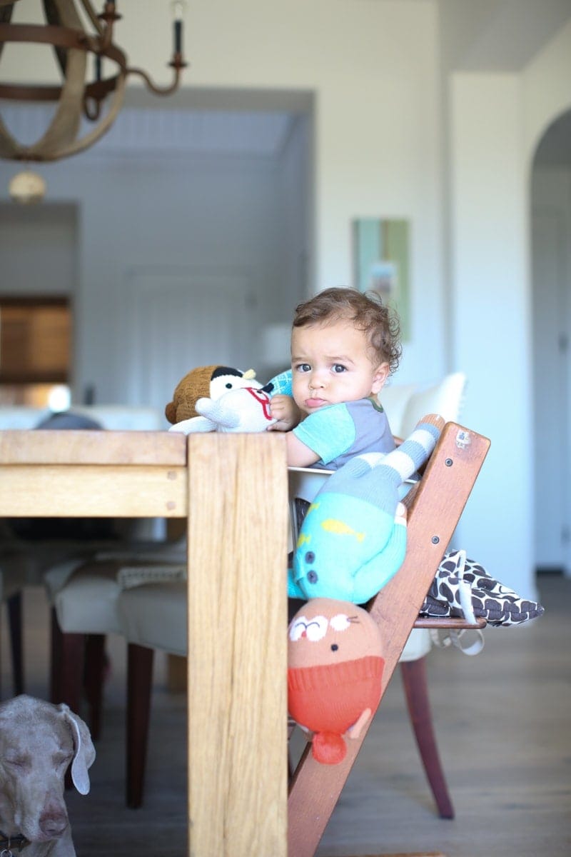 baby in high chair 