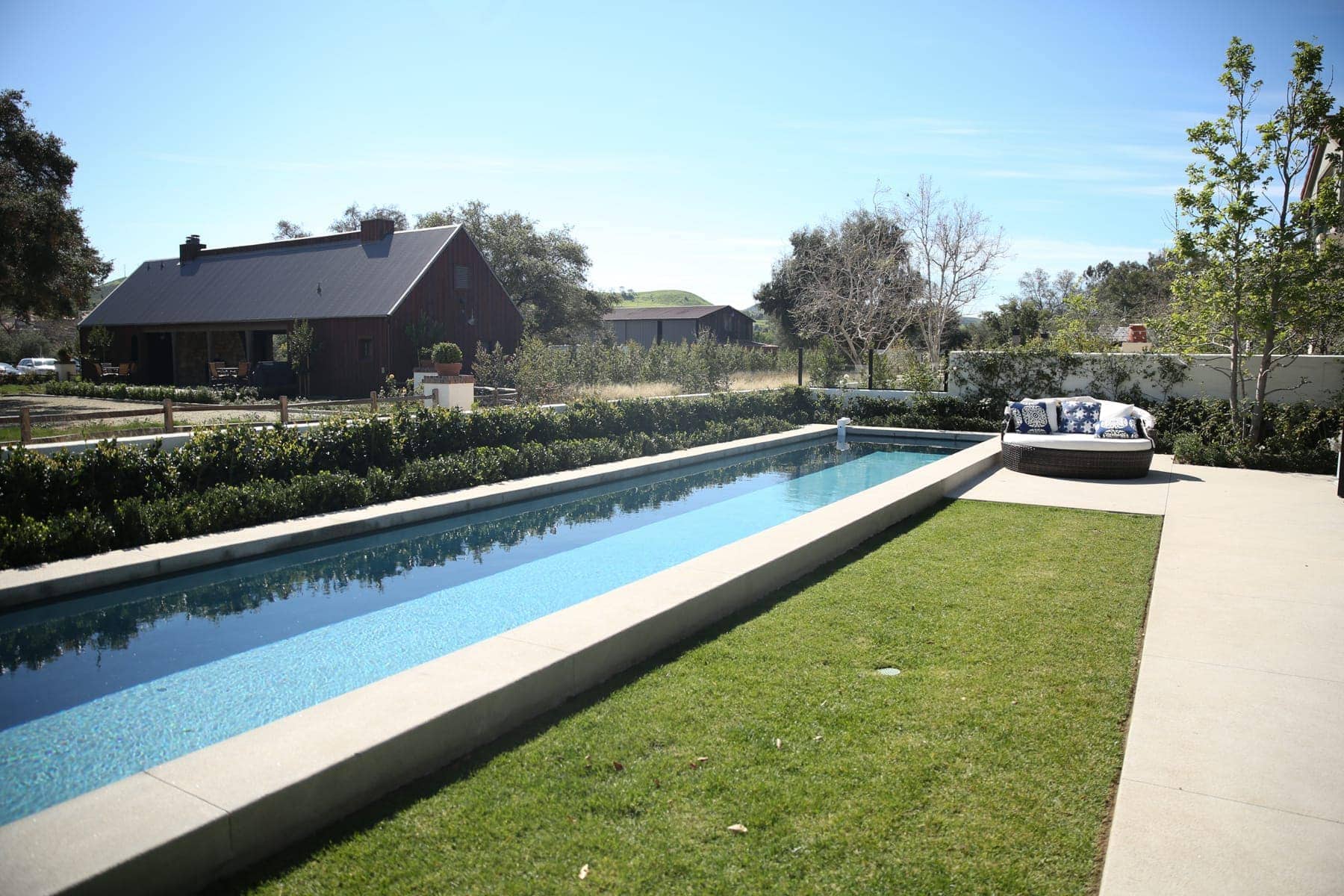 outdoor lap pool