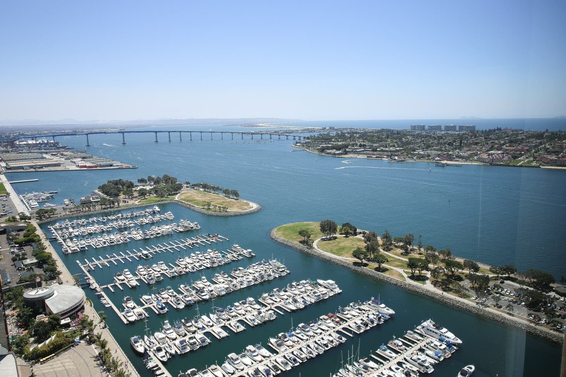 bay front view from Manchester Grand Hyatt San Diego