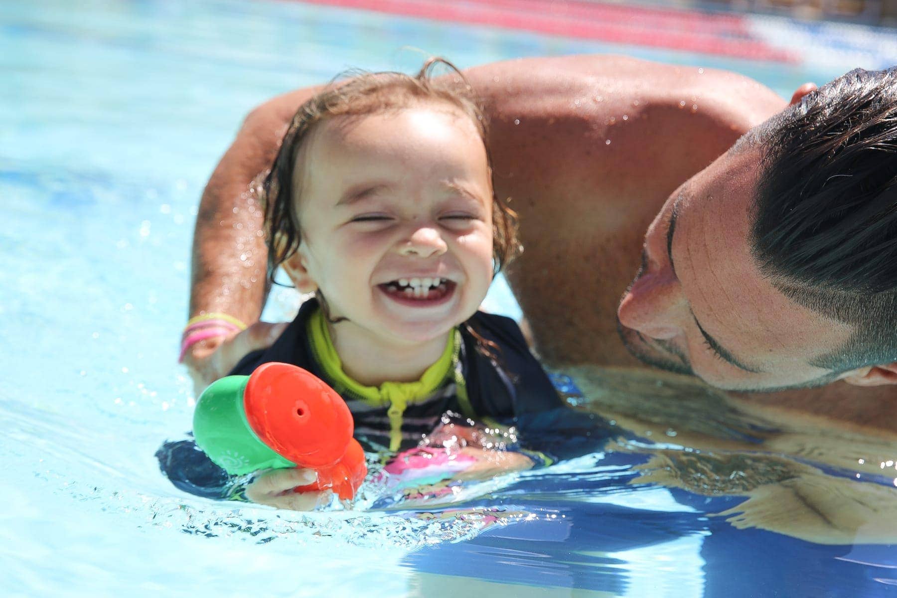 baby swimming