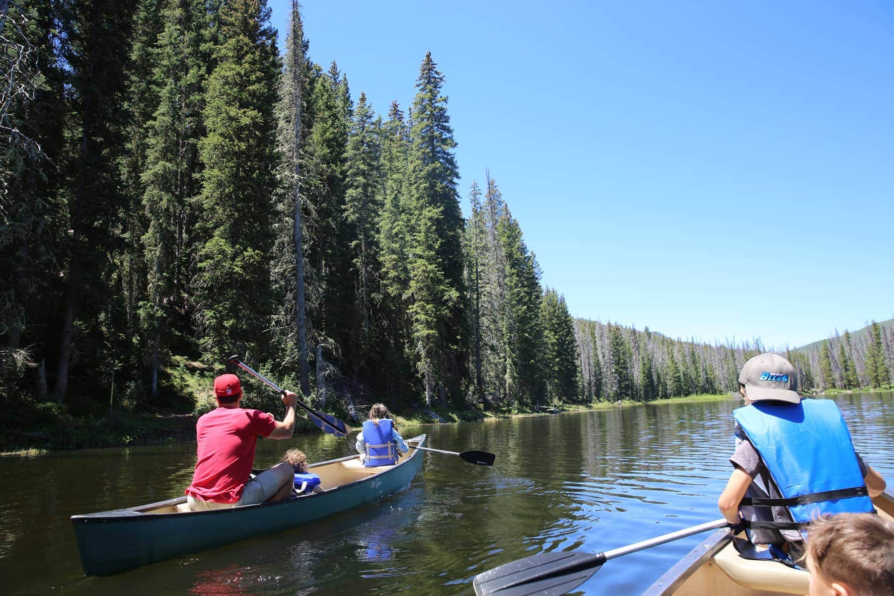 family canoeing 