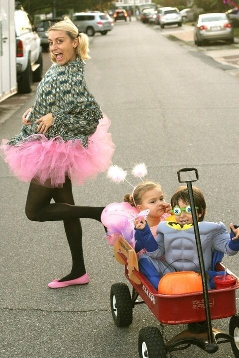 halloween mom and kids