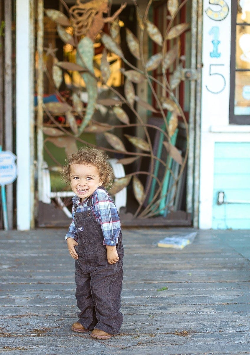 Cutie in denim overalls