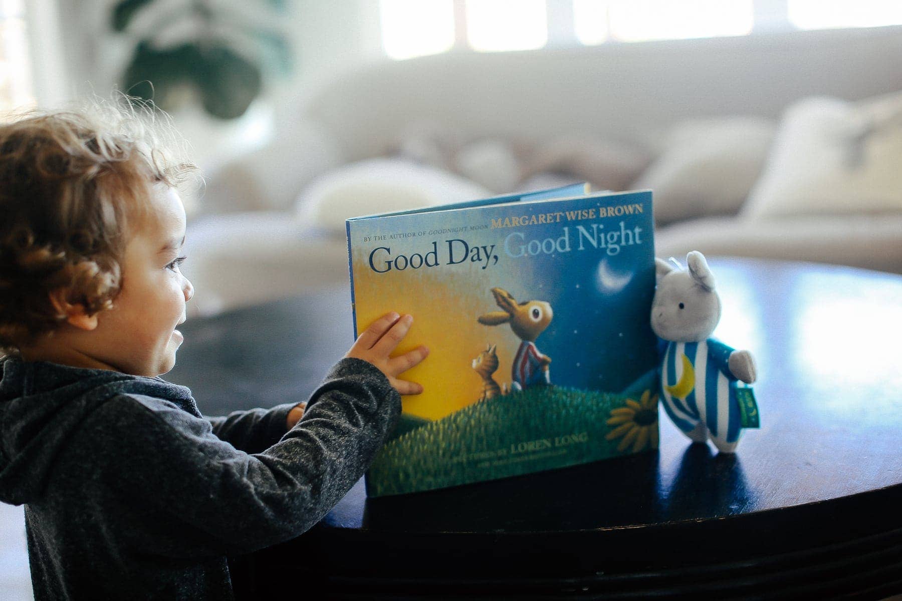 Baby reading book