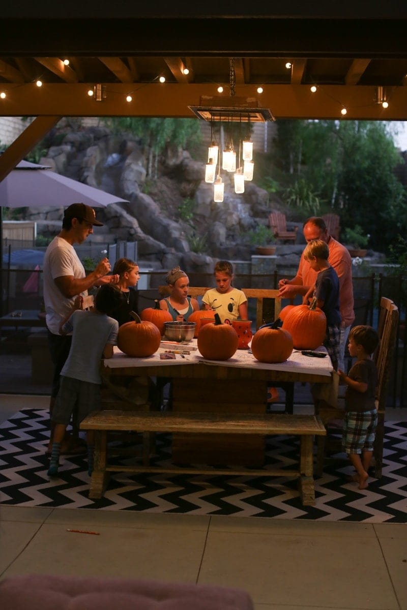 family pumpkin carving