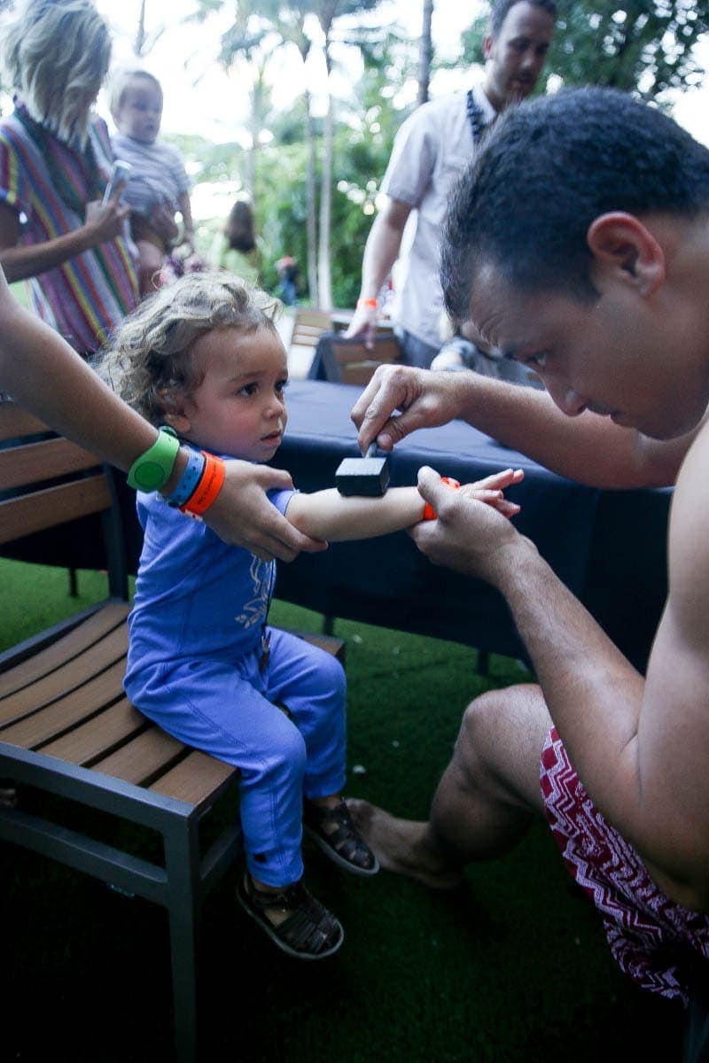 Baby getting Henna tattoo 