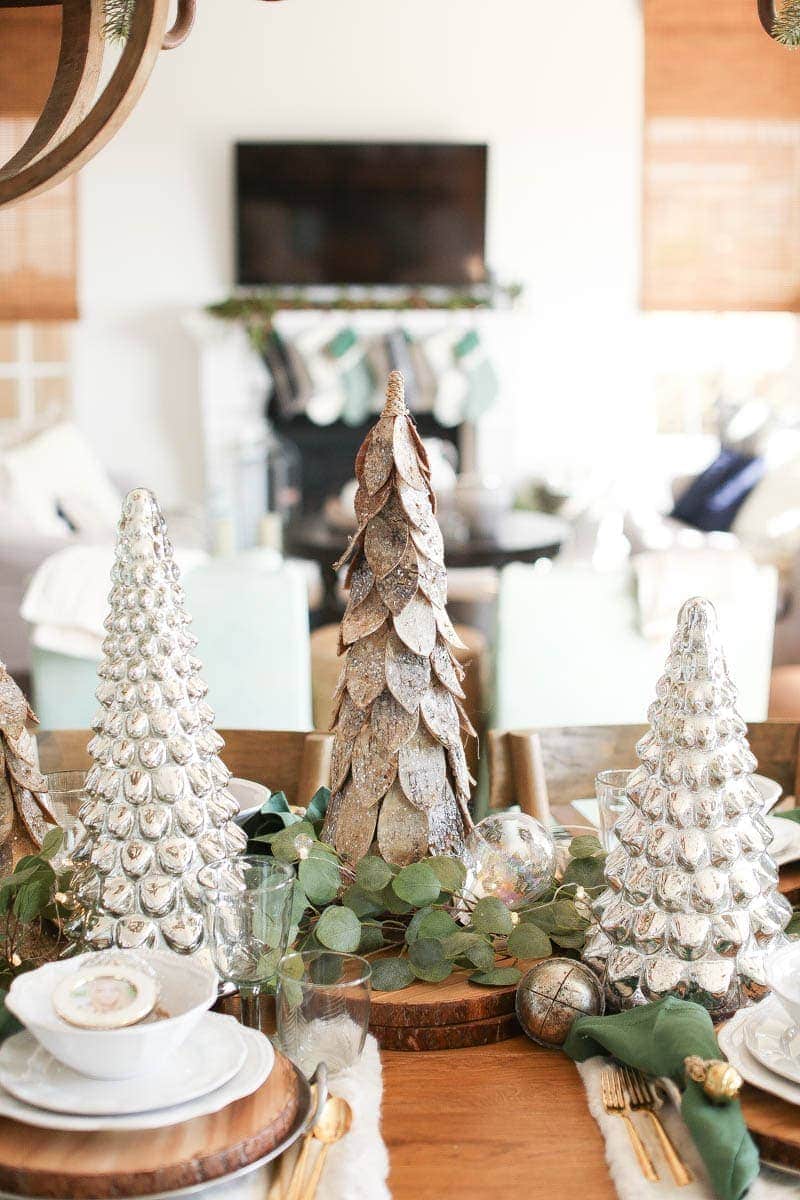 Farm style holiday table setting