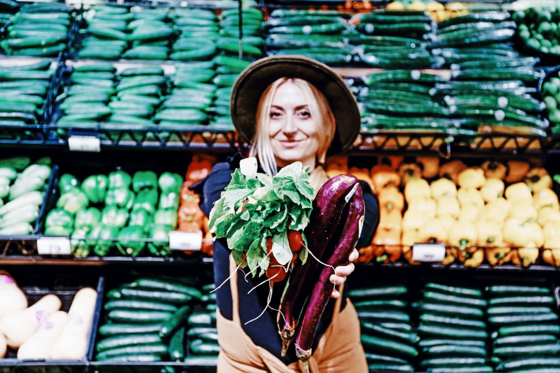 woman in grocery store