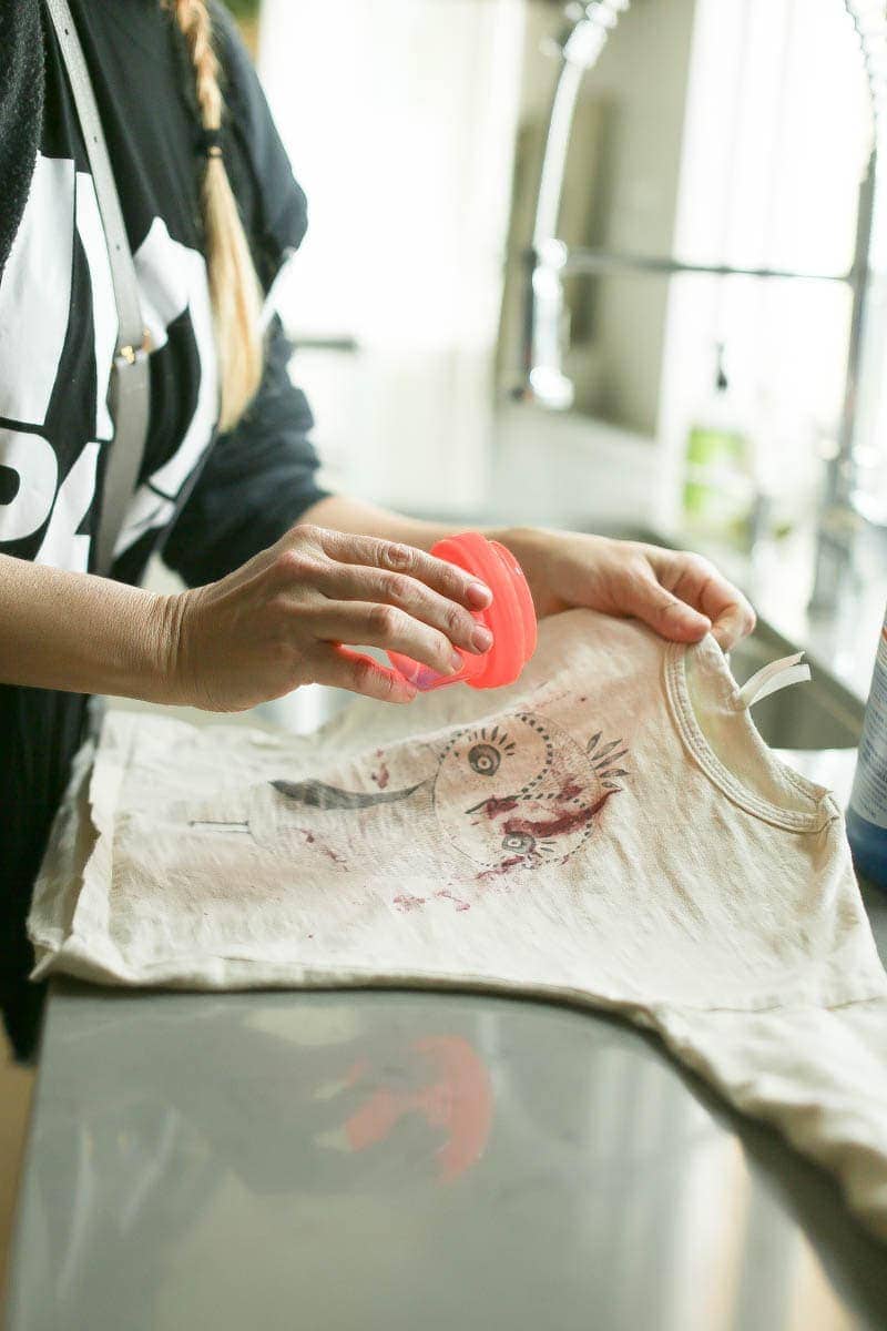 woman doing laundry