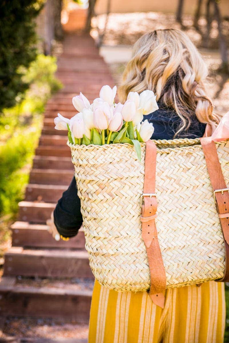 woman with flowers