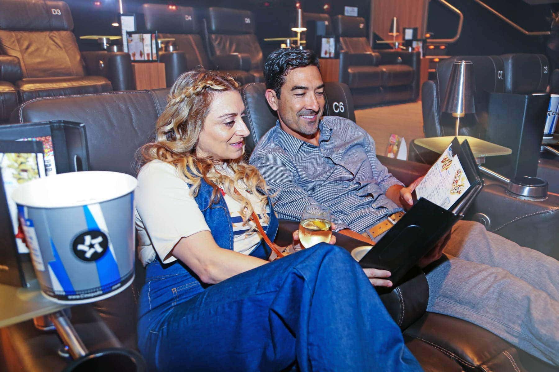 Couple Looking at Menu inside the Cinema #movienight #cinepolis #familybonding #familylove 