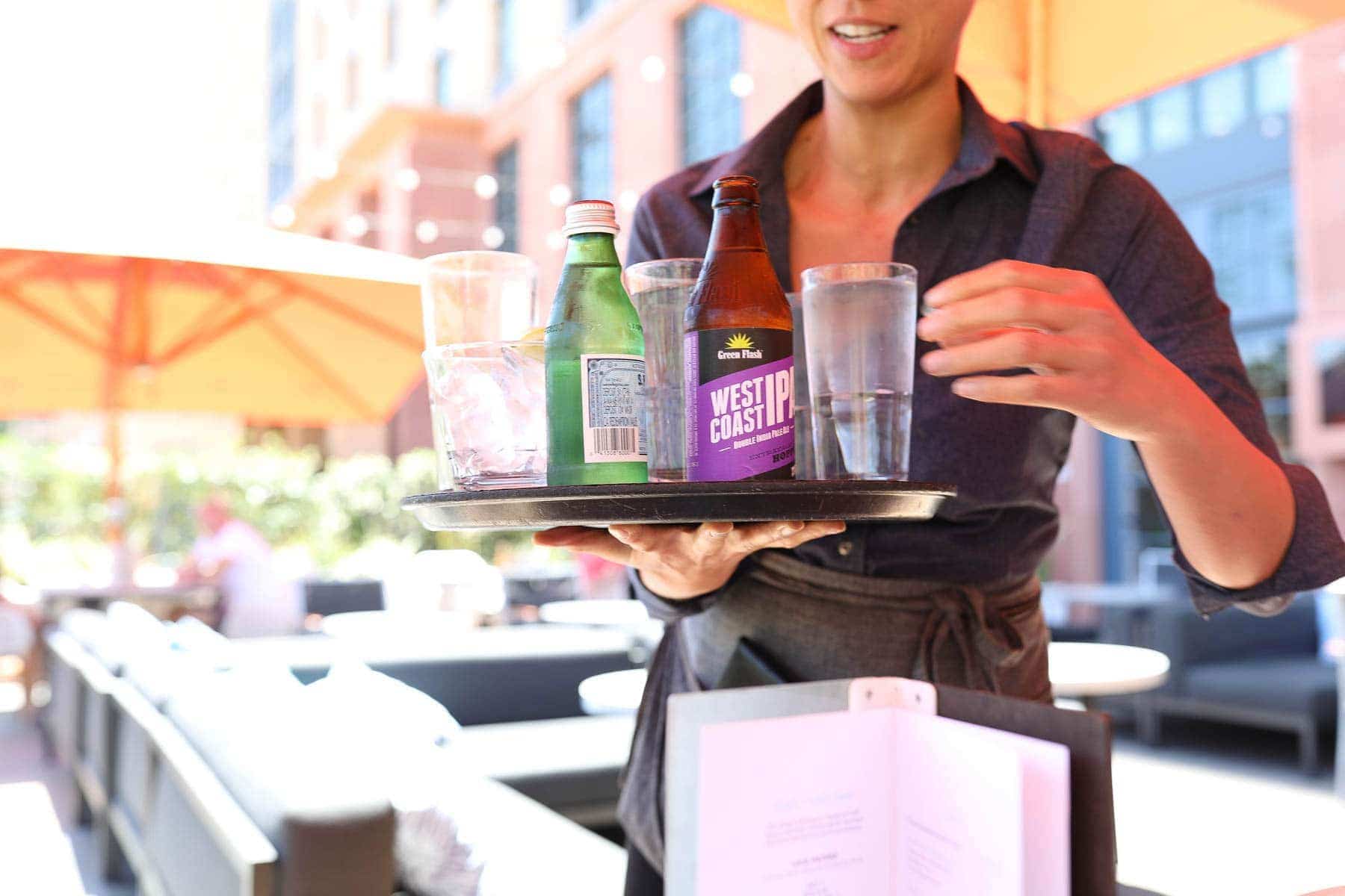 Woman Serving the Drinks #citygirlgonemom #hyattregency #lajollasandiego #lajolla