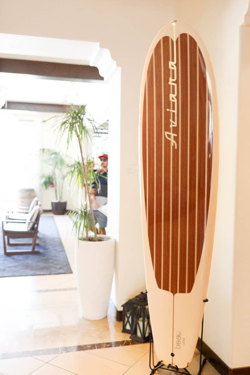 Surf Board as an Interior Design #familytravelsandiego #sandiego #fourseasonsresidenceclub #bigfamilytravel 