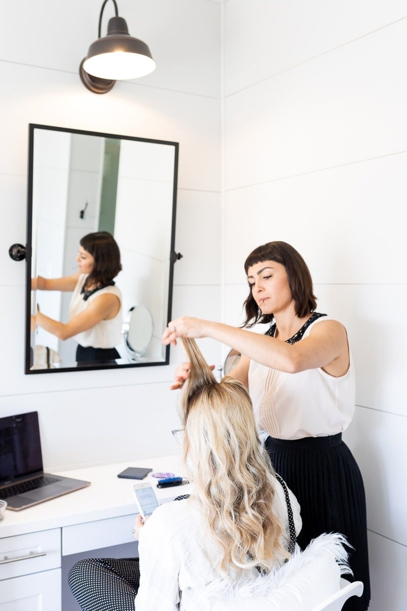 Step 5: Hair Stylist Prepairing the Hair for Pin Up #pinuptutorial #vintagehairstyle #hairstyle #citygirlgonemom #hairstyle #hairstyling #vintagewaves #vintagelook #hair