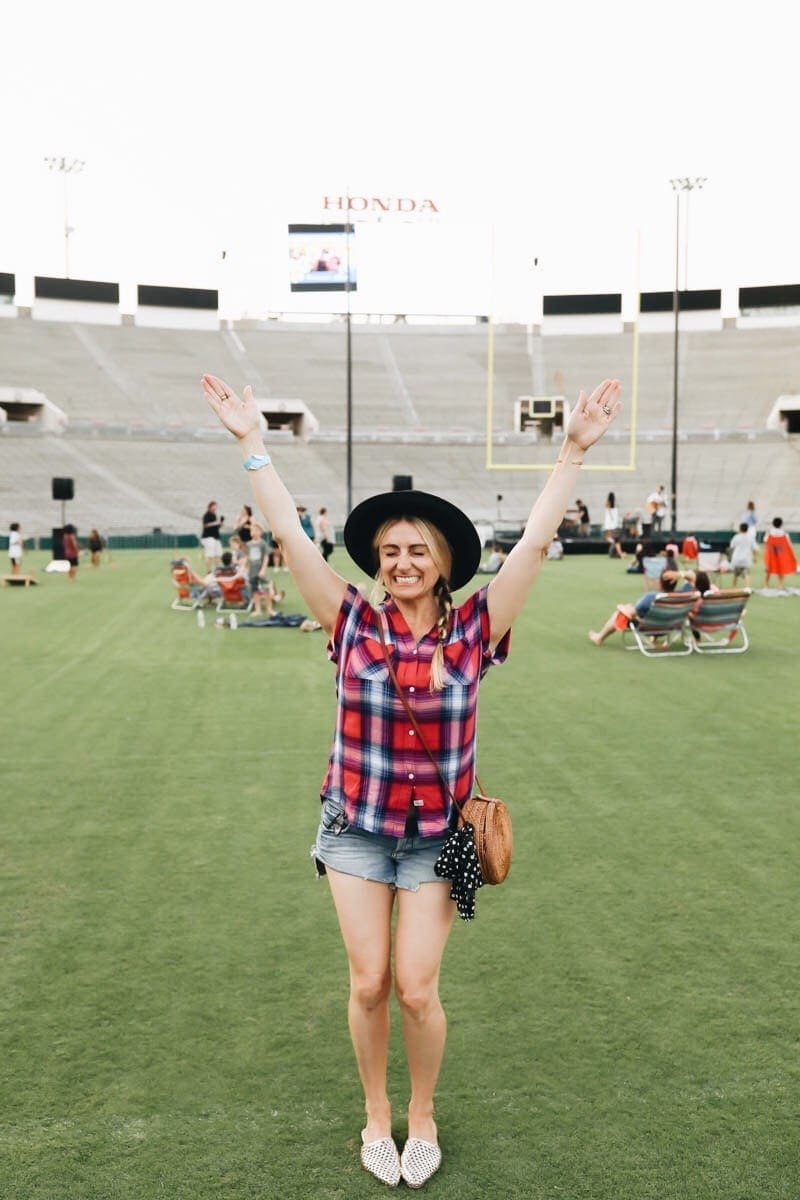 citygirlgonemom at the rose bowl stadium