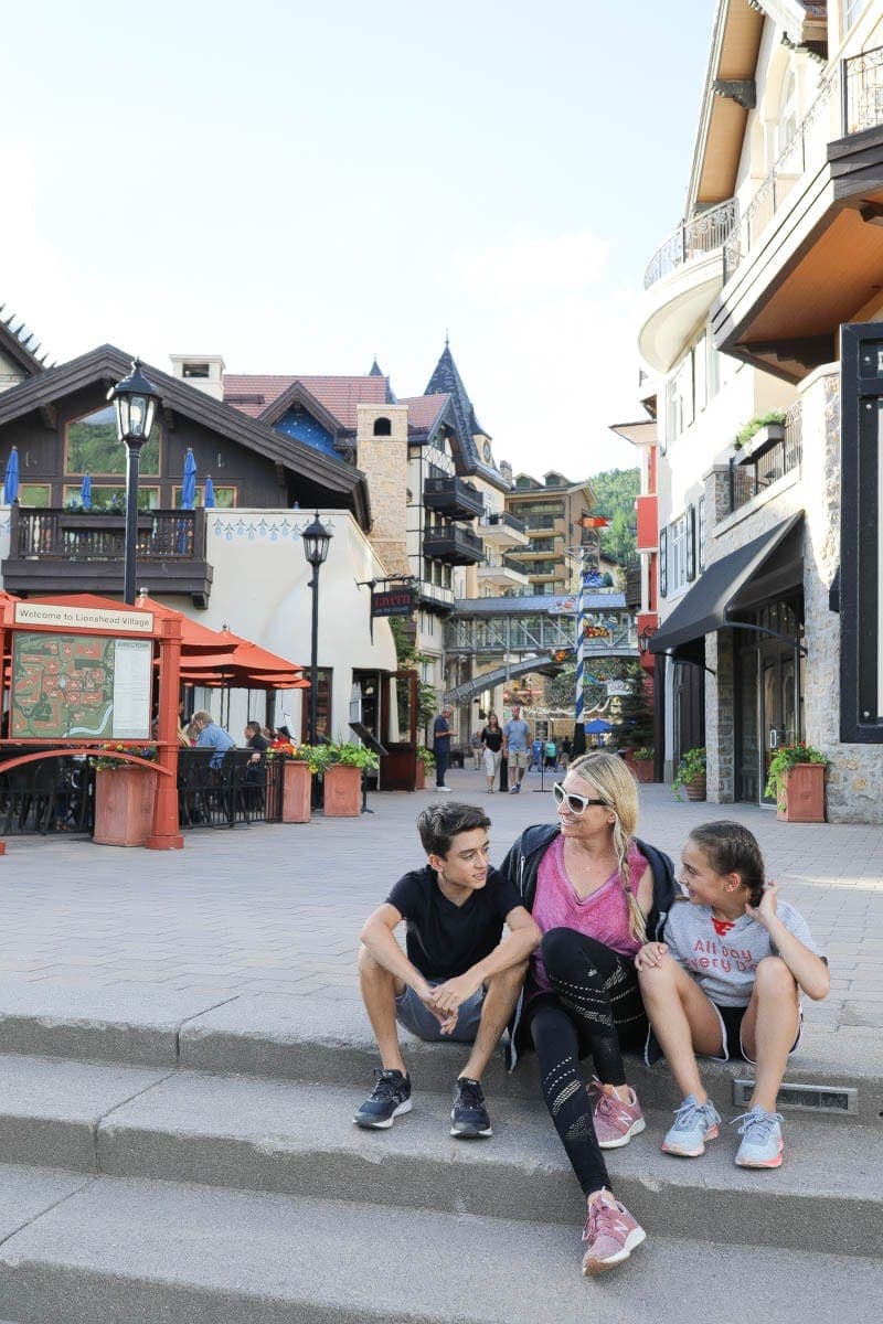 mom with kids in vail