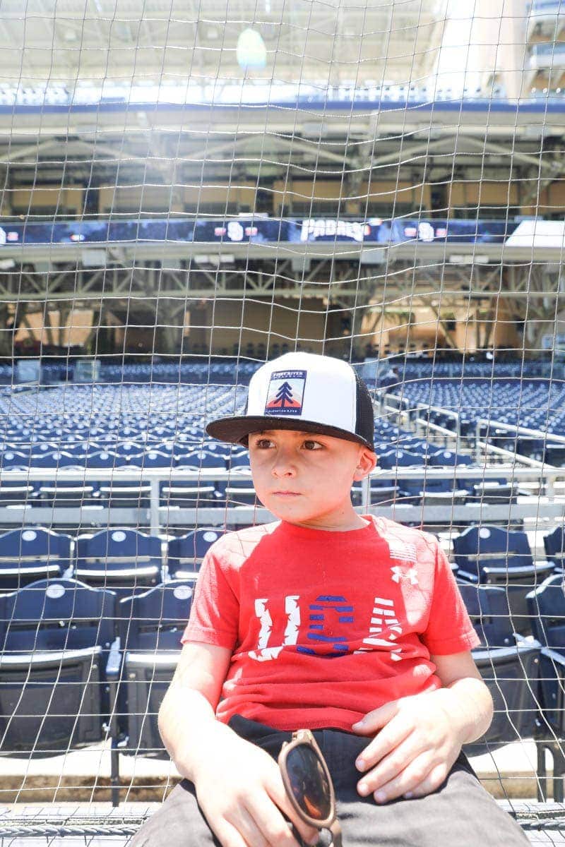 Kid at the Baseball Stadium #familyday #family #weekend #familydaysout #citygirlgonemom #baseball