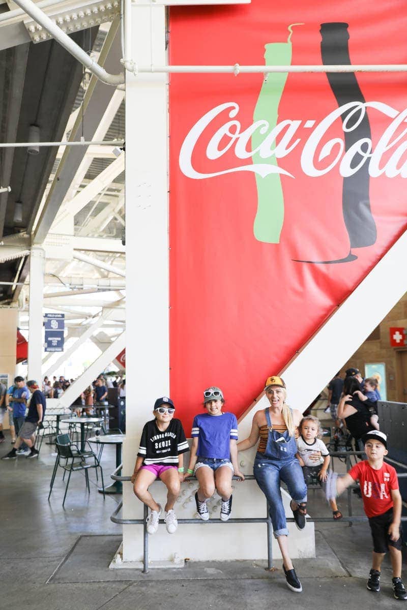 Mom and Kids with Coca Cola Background #familyday #weekend #familydaysout #citygirlgonemom #cocacola