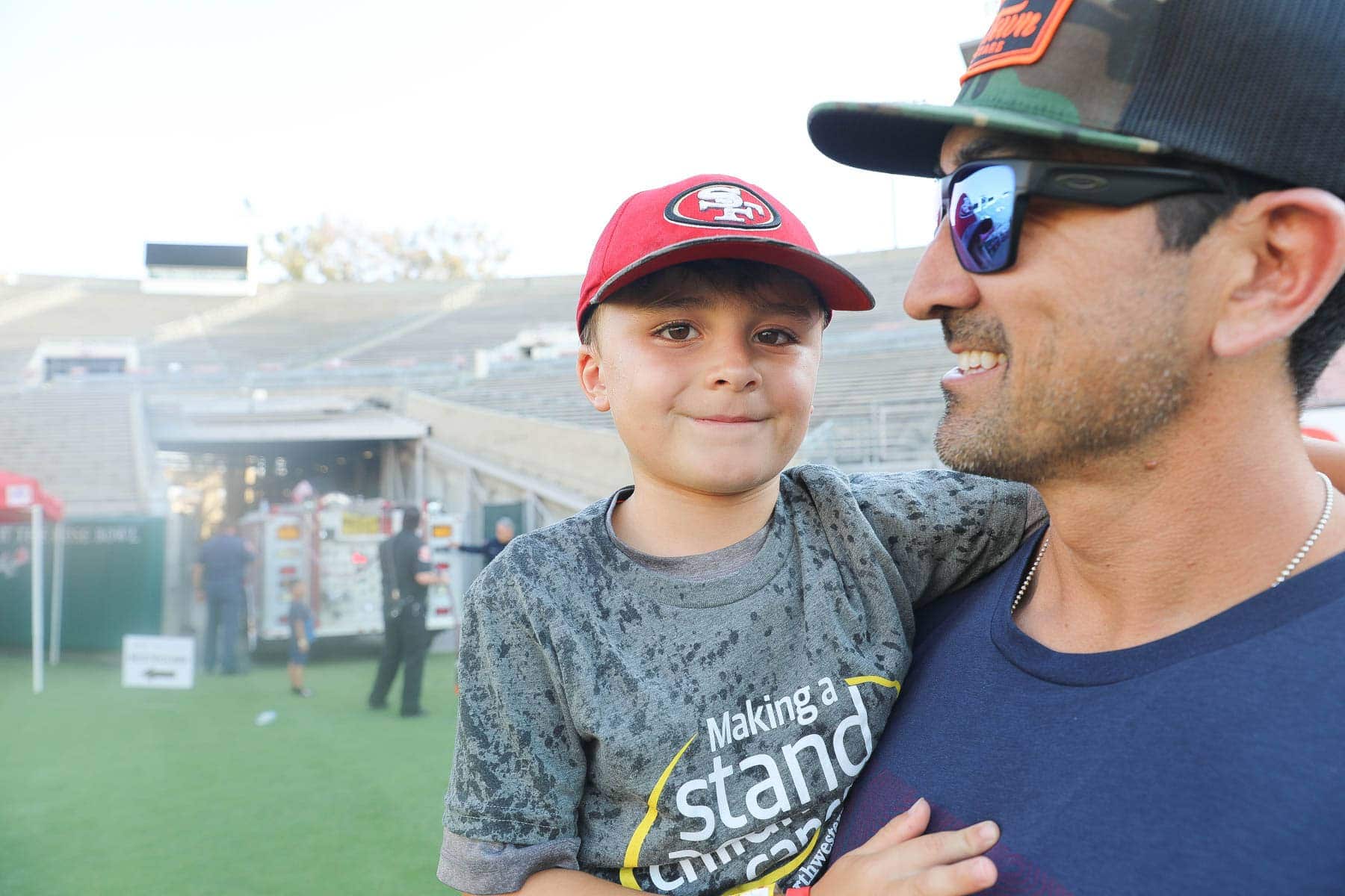 Childhood Cancer is an awful diagnosis. All kids deserve a night to remember and that's exactly what Northwestern Mutual did for their night to remember at the Rose Bowl Stadium! #childhoodcancerawareness #rosebowlstadiumcampout #campoutforkids #cancerawareness #rosebudscampout #rosebowlstadium #pasadena #california #citygirlgonemom #camping #footballstadium