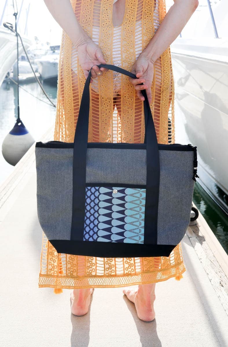 boat girl bag on boat