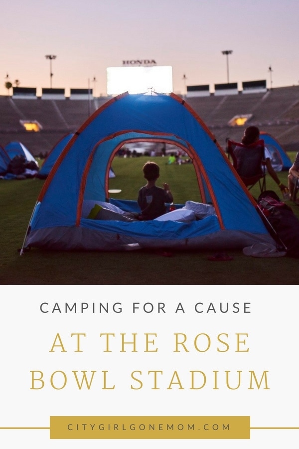 Childhood Cancer is an awful diagnosis. All kids deserve a night to remember and that's exactly what Northwestern Mutual did for their night to remember at the Rose Bowl Stadium! #childhoodcancerawareness #rosebowlstadiumcampout #campoutforkids #cancerawareness #rosebudscampout #rosebowlstadium #pasadena #california