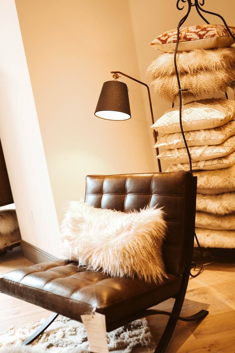 brown leather chair