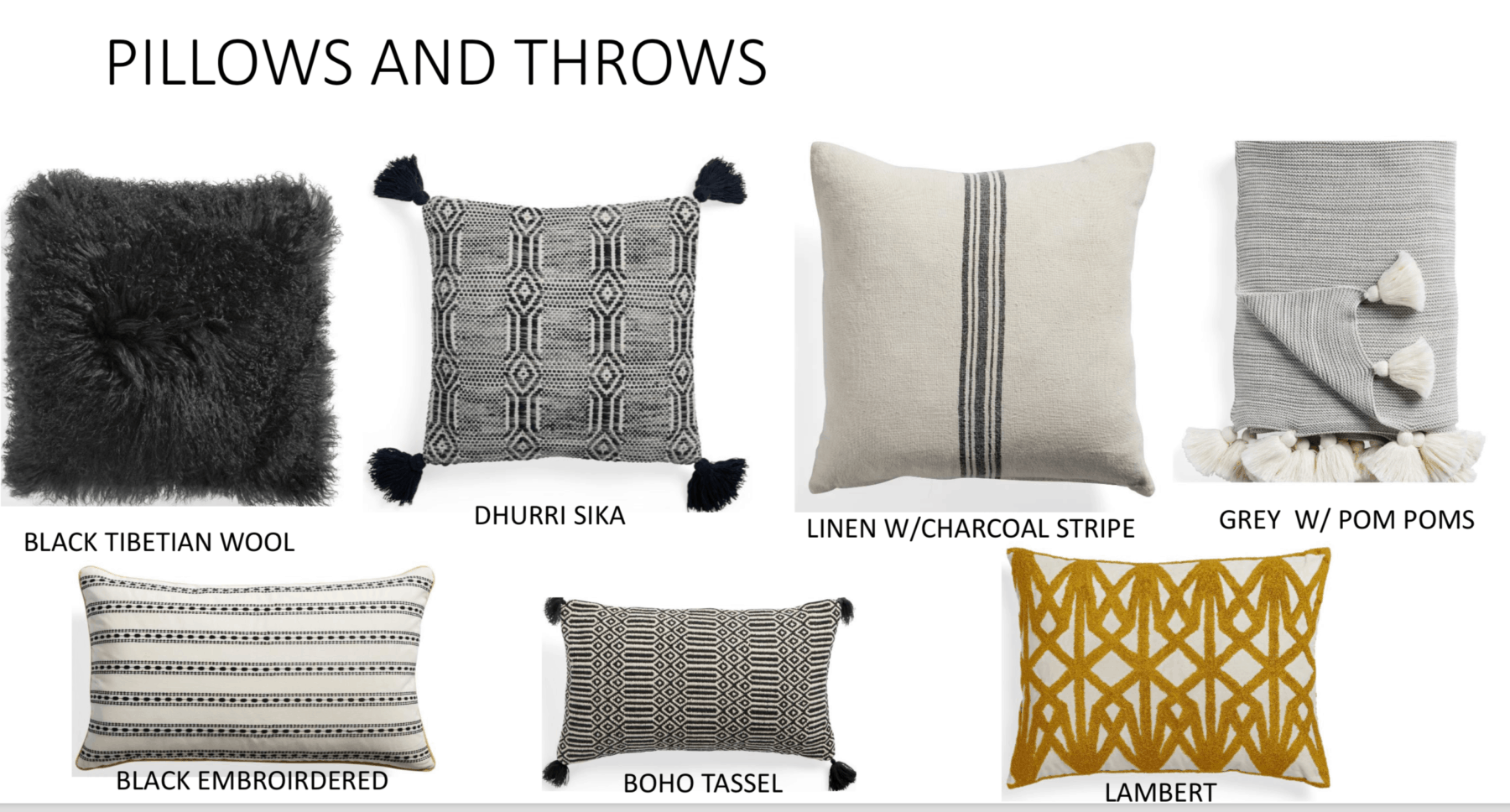 pillow choices