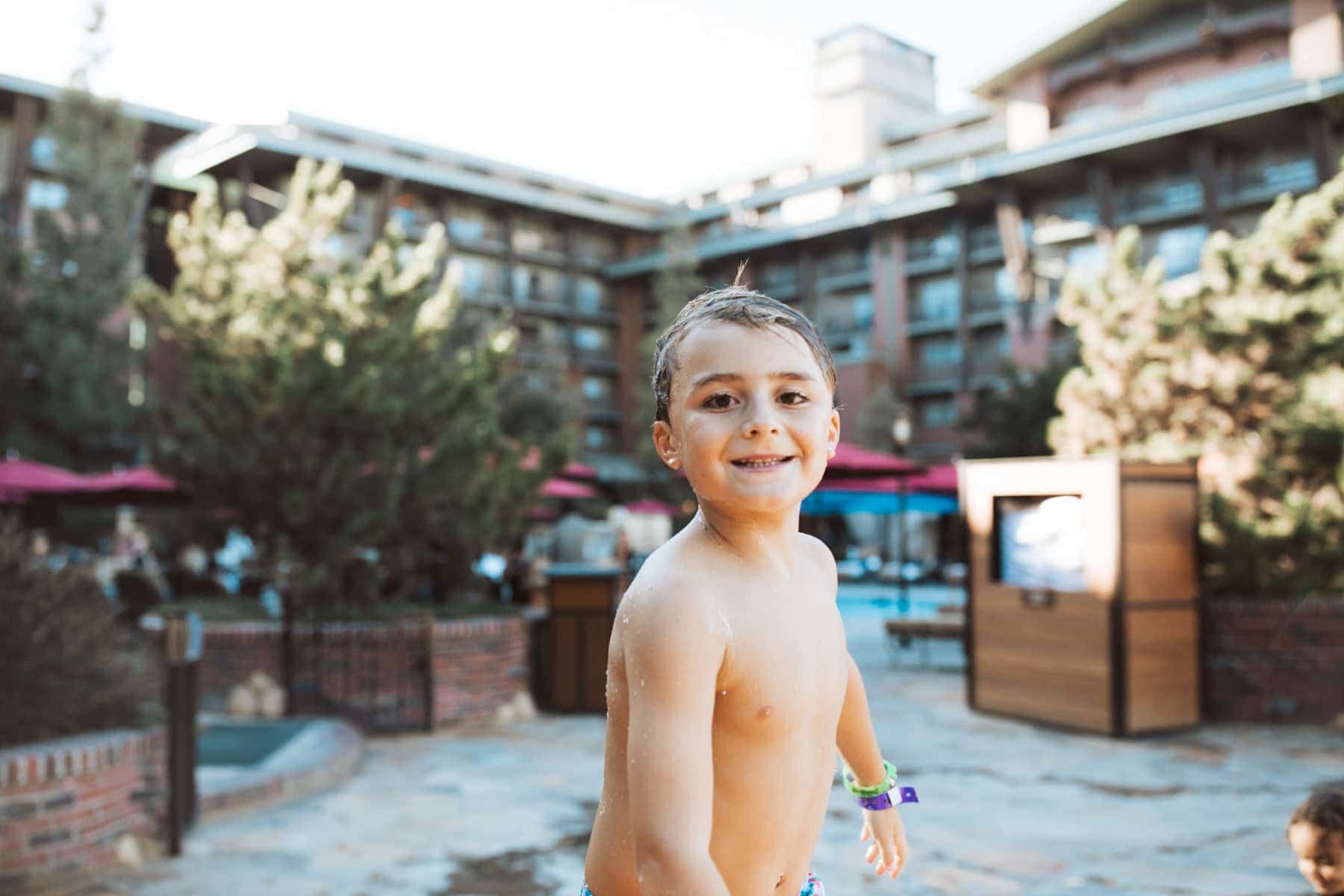 Boy at disney grand Californian