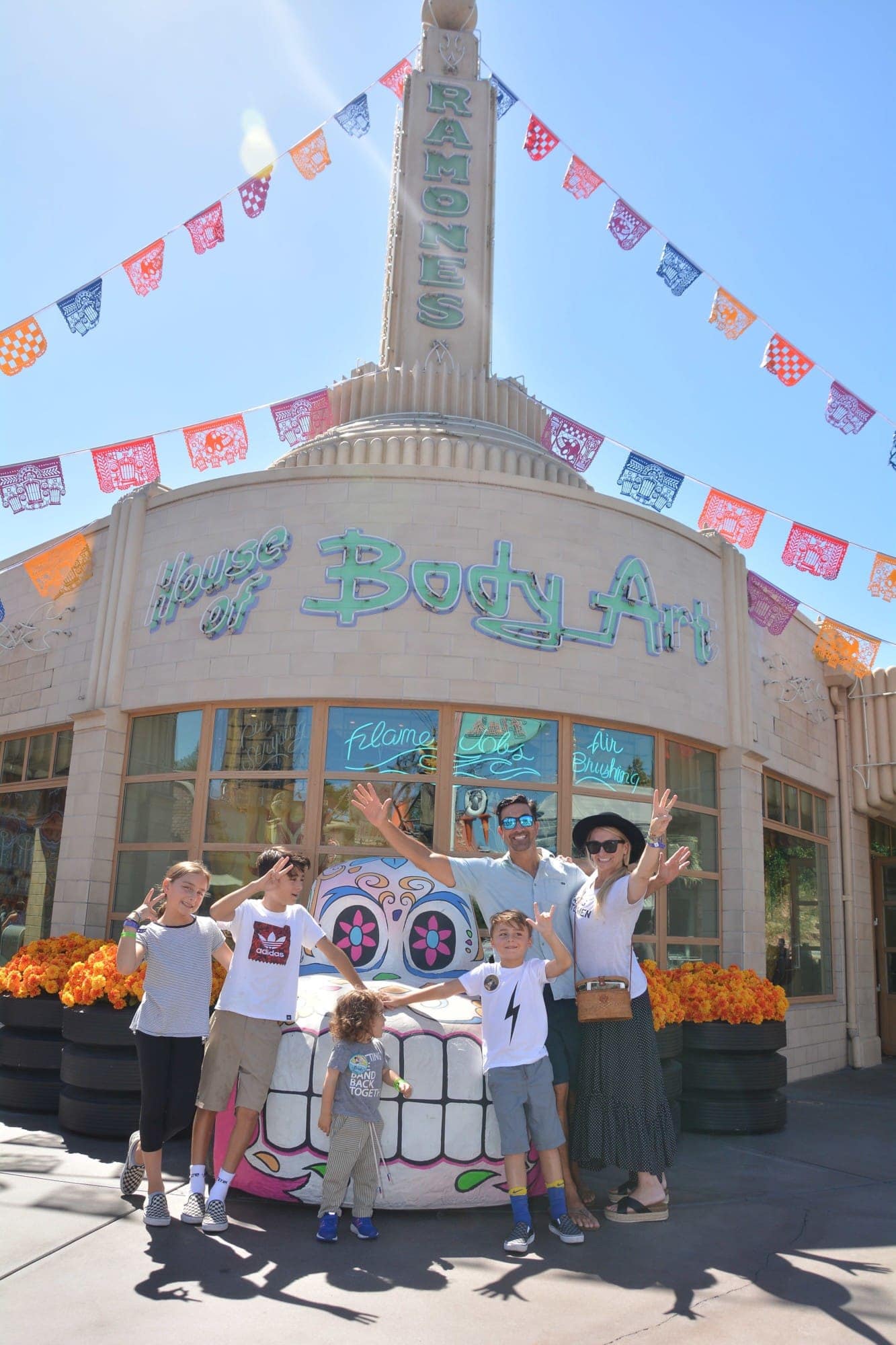 family at Disneyland