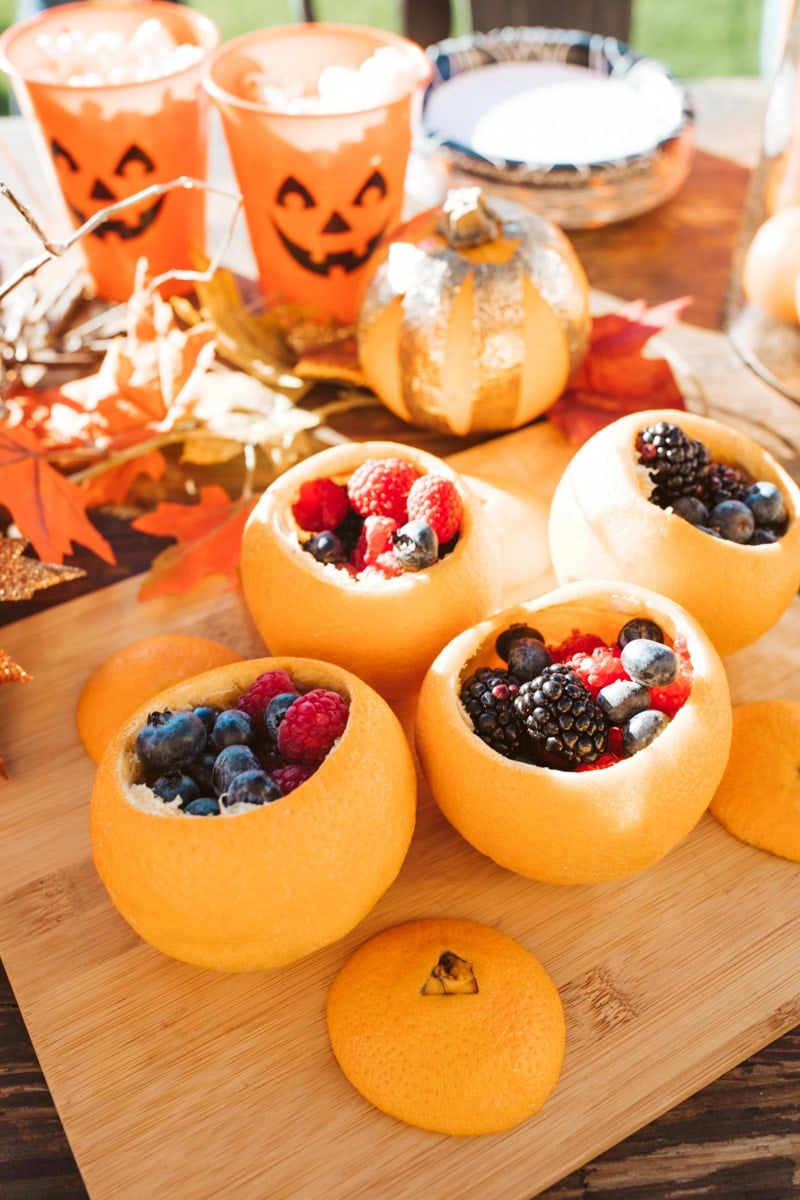fruit cups halloween