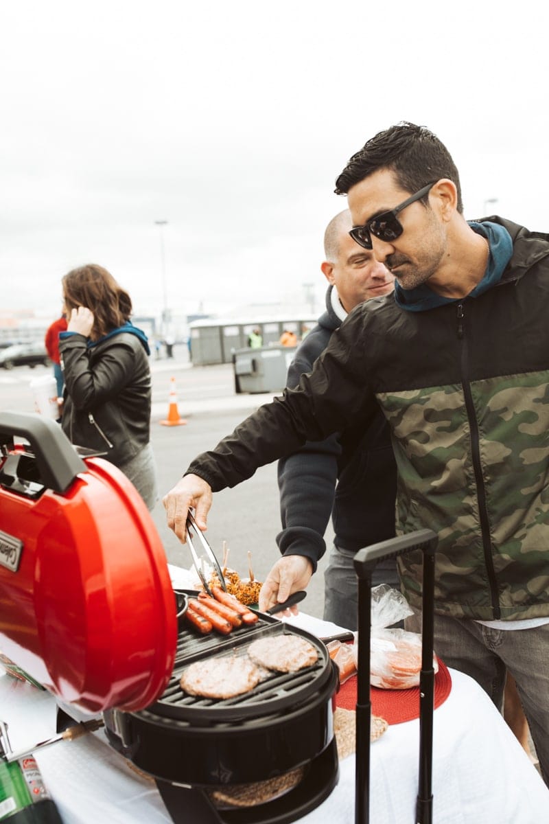 men barbecuing 