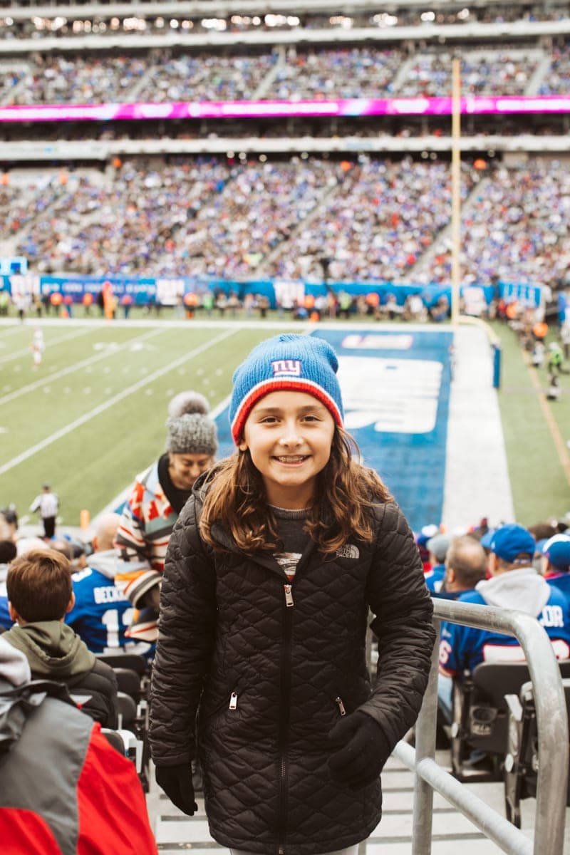 girl at football game 