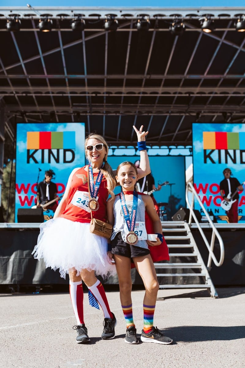 mom and daughter at 5k