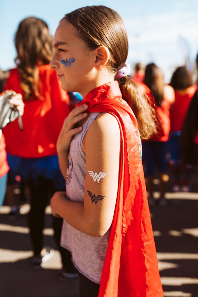girl at Wonder Woman race