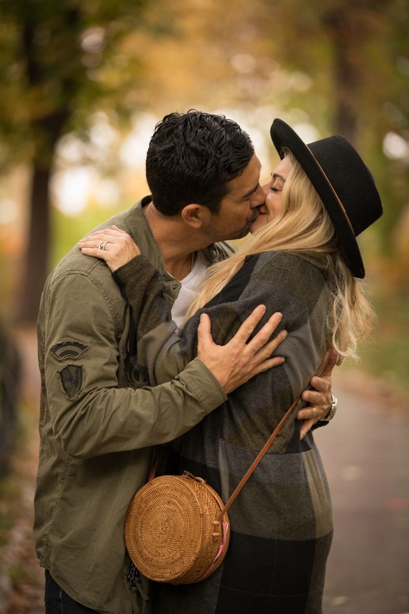 kissing in Central Park