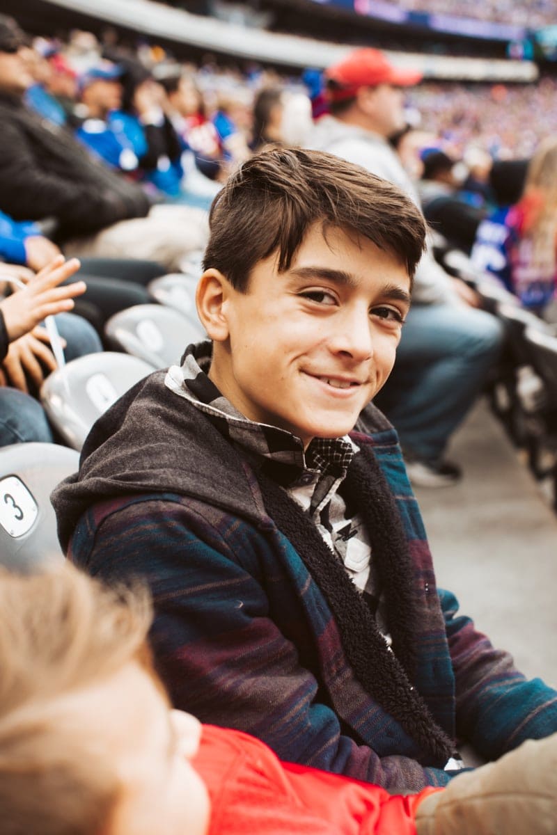 Boy at Giants Game