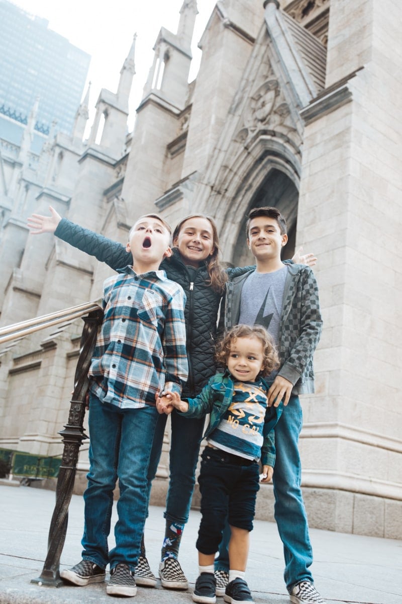 family at St. Patricks Cathedral